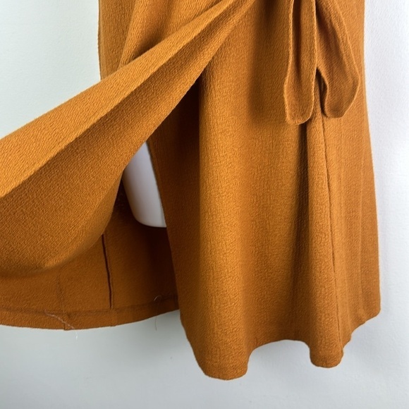 Madewell Texture & Thread Short Sleeve Mini Dress Side Tie Faux Wrap Size S - Picture 4 of 16
